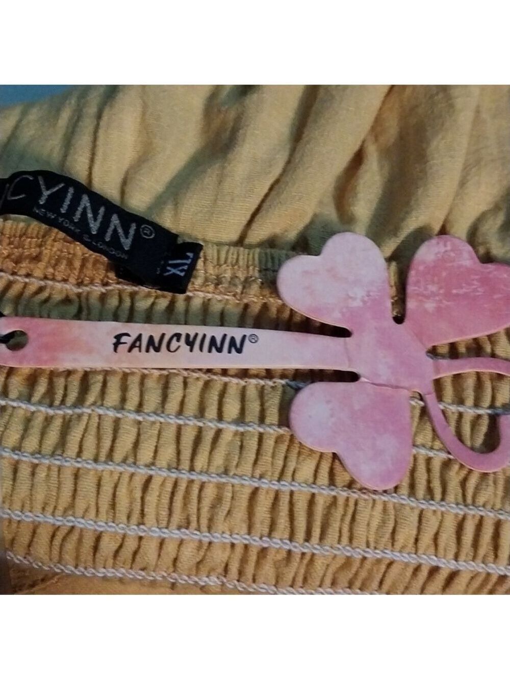 FANCYINN Womens Tie Front Button Down Spaghetti Strap Dress NWT Size XL - Picture 8 of 10